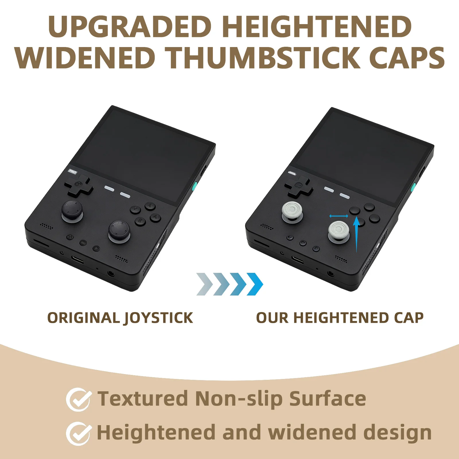 Anti-Slip Design Multi Color Solid Color Joystick Cover Replacement For TRIMUI BRICK PRO Gaming Console Reinforced And Stable