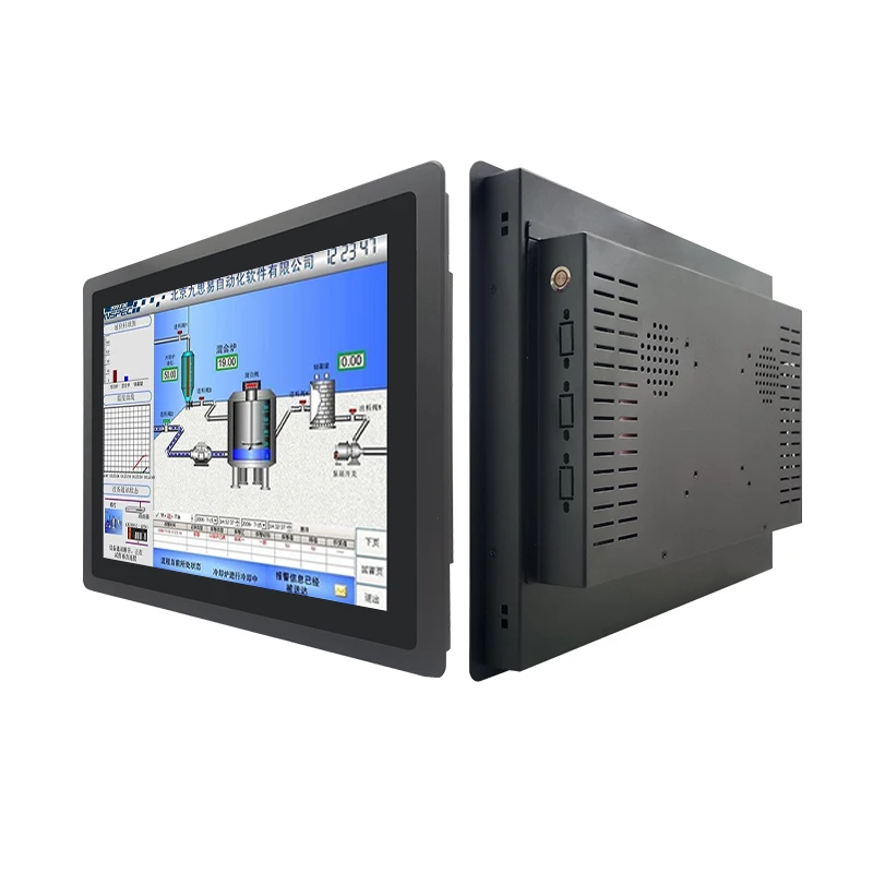 15/17/19 Inch IP65 Embedded 10-Point Capacitive Touch Screen Industrial Panel PC Linux/Ubuntu/Android/Win OS Fanless