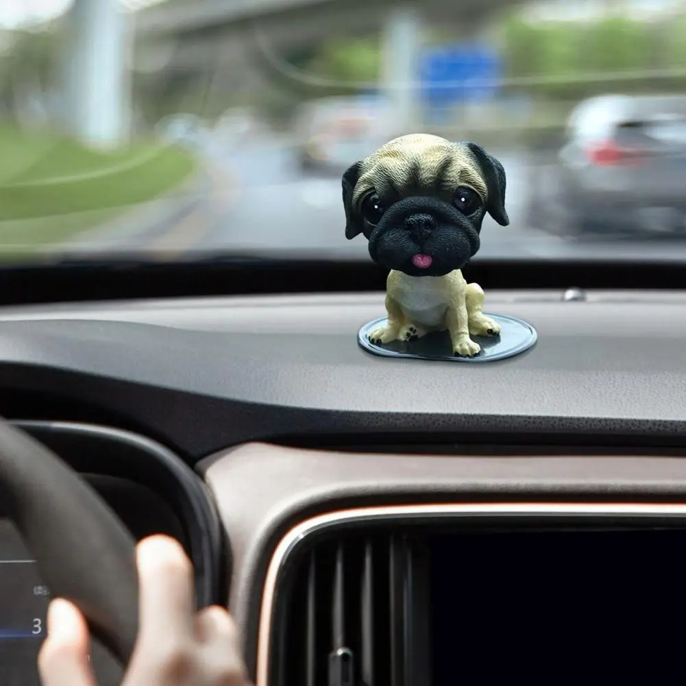 

Shake Head Dog Car Dashboard Decoration Funny Nodding Dog Ornament Resin Auto Interior Accessories For Car Office Desk