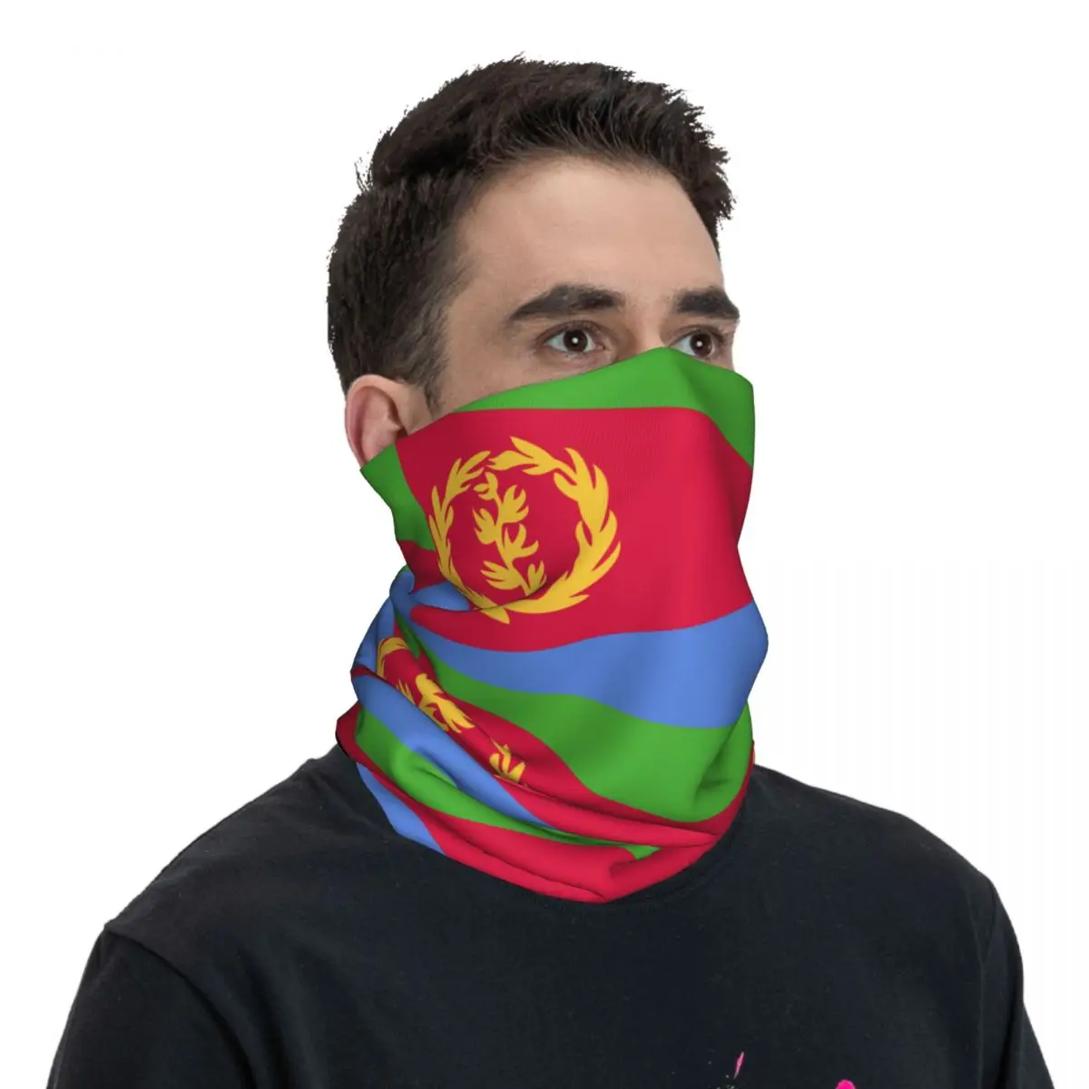 Flaga Erytrei Bandana na szyję Szalik z nadrukiem Wielofunkcyjny szalik rowerowy Kolarstwo unisex dla dorosłych przez cały sezon