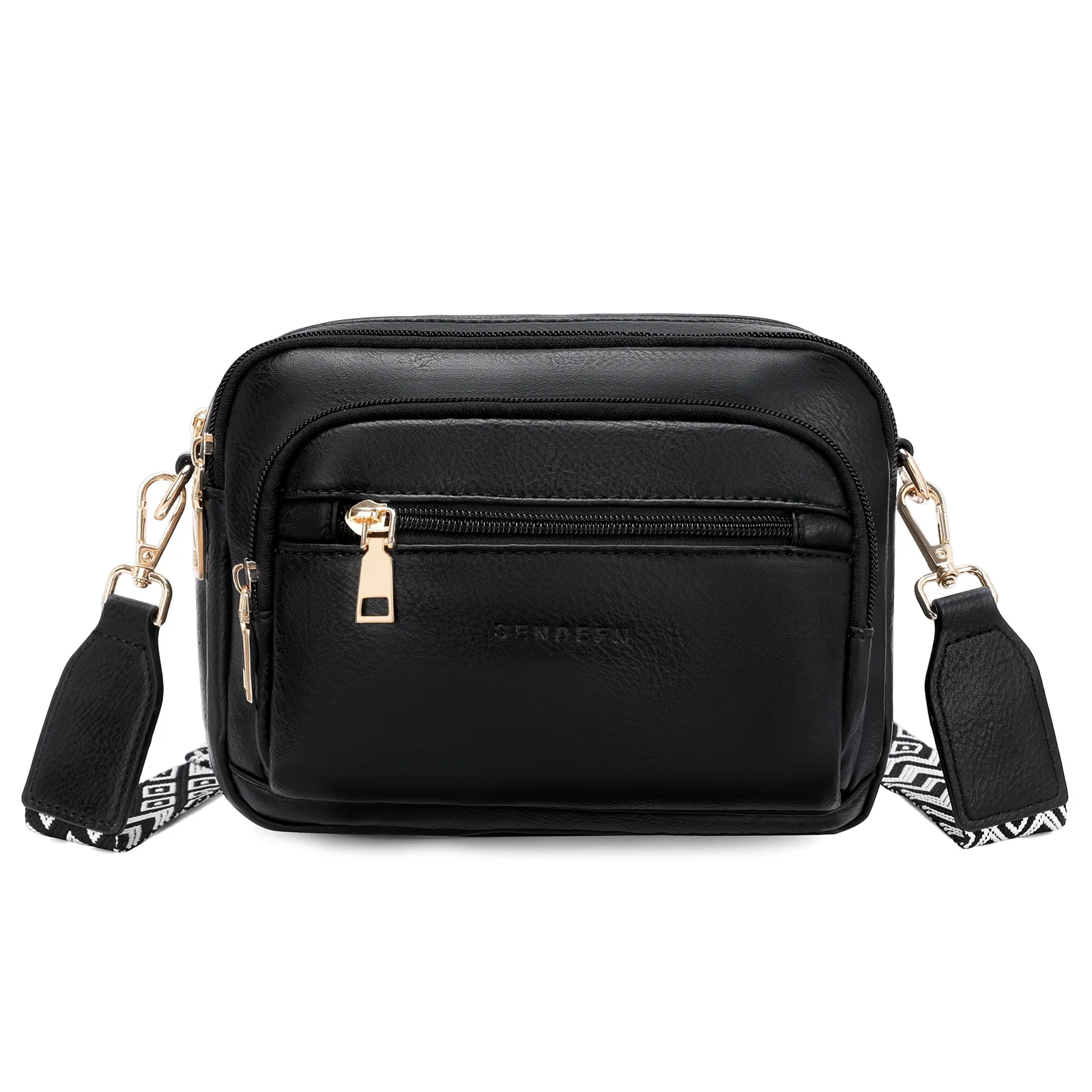 

Новая модная женская универсальная маленькая квадратная регулируемая сумка на плечо с цветными блоками и застежкой-молнией, кошелек для монет для офиса