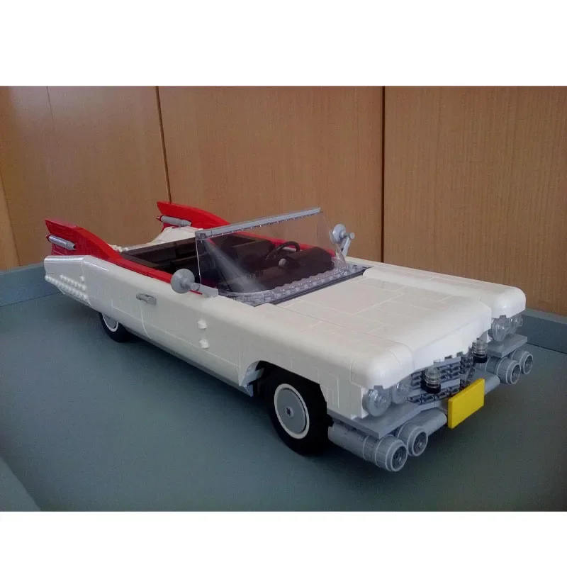 Juego de bloques de construcción modelo Convertible Cruiser Supercar para niños, juguete de construcción con ladrillos, color blanco, MOC-69658, 1592 piezas, regalo de cumpleaños