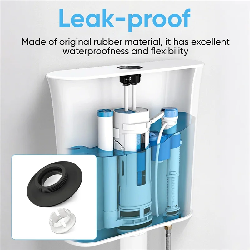 ABGR-For Ideal Standard Replacement Flush Valve Seal, 3-Pack Toilet Valve Seal& Clip, Prevention Leak Washer For SV01967