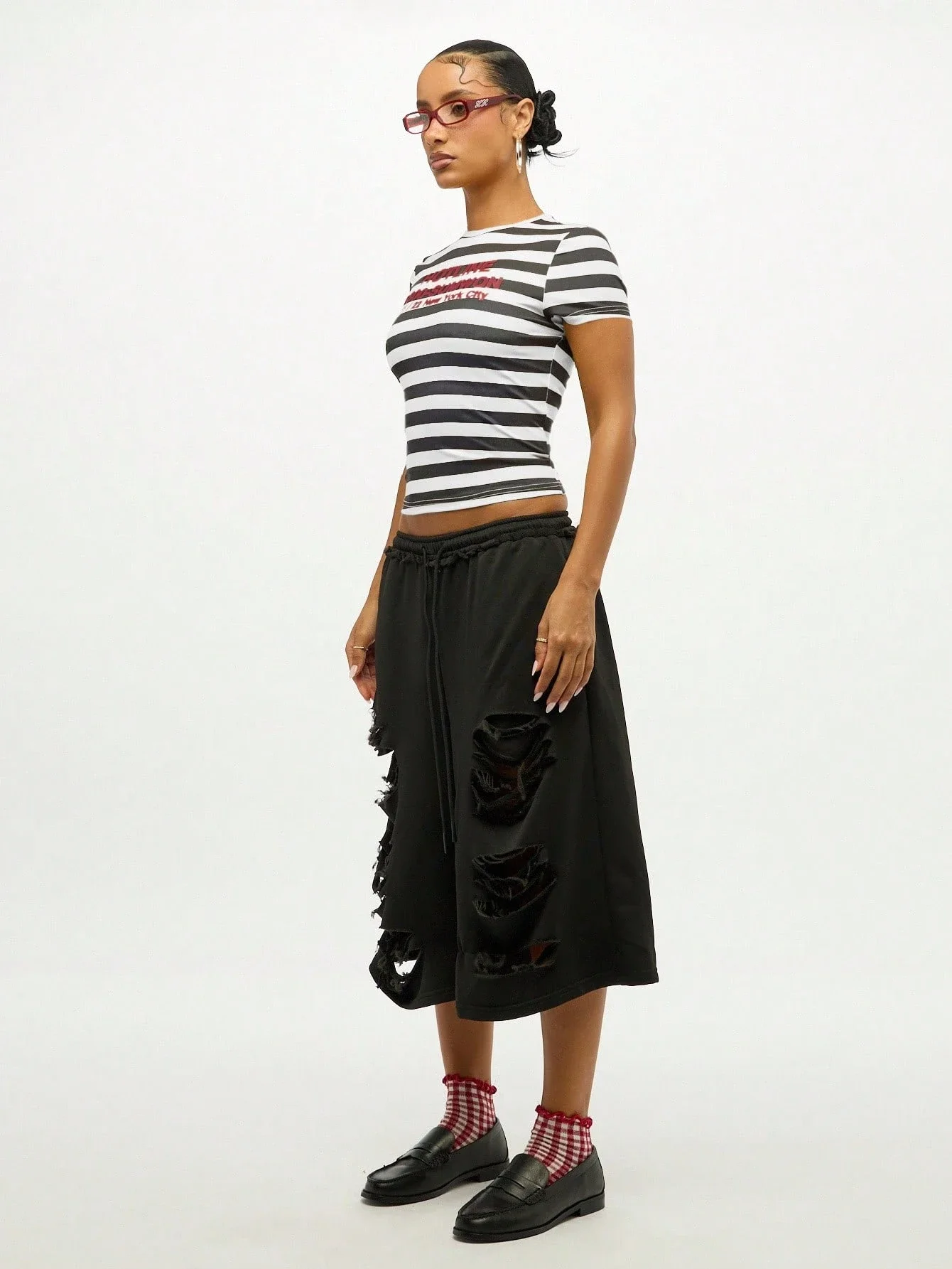 

Женская футболка в стиле инди Y2K с полосками, укороченная, в ретро-стиле, для городских летних фестивалей