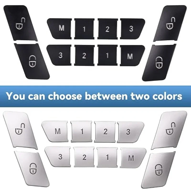 Car Steering Wheel Button Door Unlock Memory Button Window Lift Button Sticker Fit For Mercedes Benz C E Class W204 W212