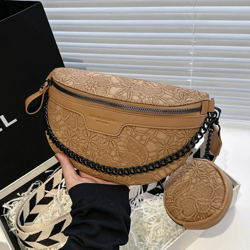 Designer Woman Chest Pack Retro Embroidery Belt Bag Coin Purse Luxury Lady Waist Bag Fashion Brand Shoulder Crossbody Chest Bags