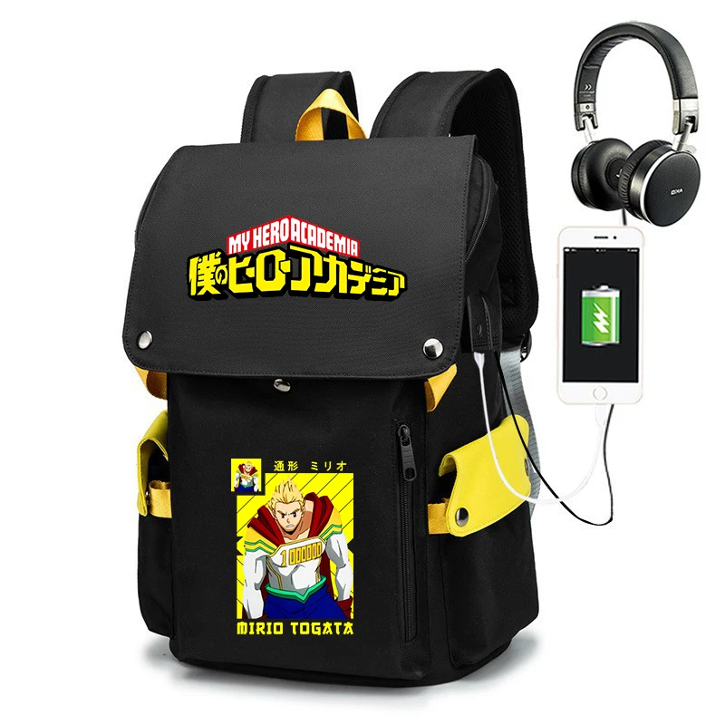 

My Hero Academy Mirio Togata Print Student Backpack Large Capacity Boys School Bag