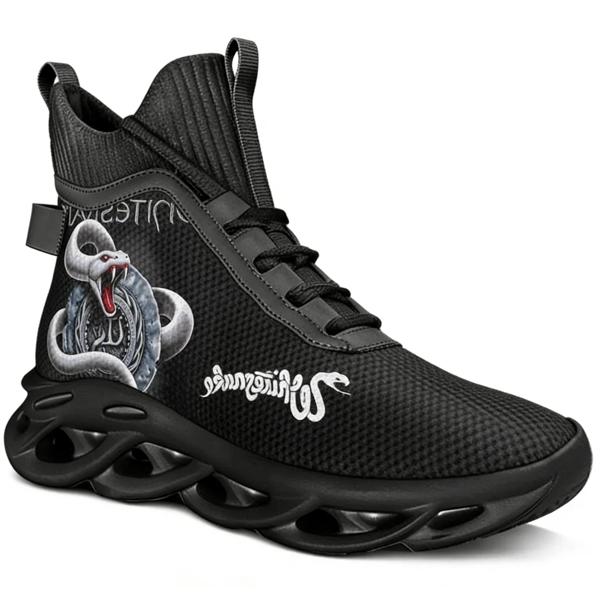 

Кроссовки Whitesnake Tour Concert 2018 для мужчин и женщин, высокие кеды на плоской подошве, спортивная обувь для бега, индивидуальный дизайн