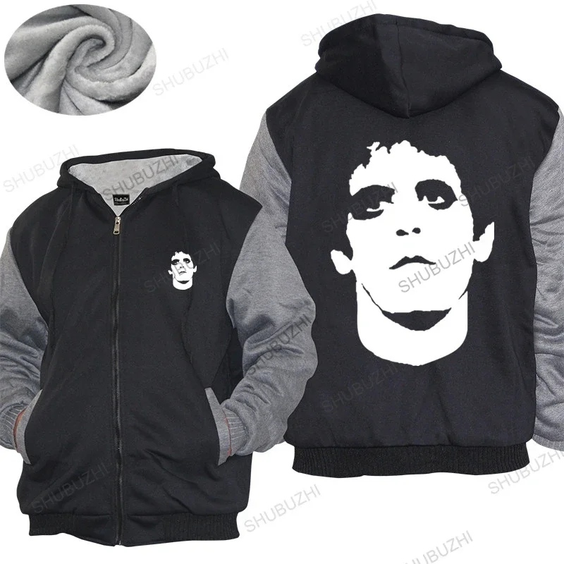 Mens winter cotton warm coat loose tops Lou Reed Rock Punk retro hoodies  Cool Casual pride hoodies men unisex hoodie women