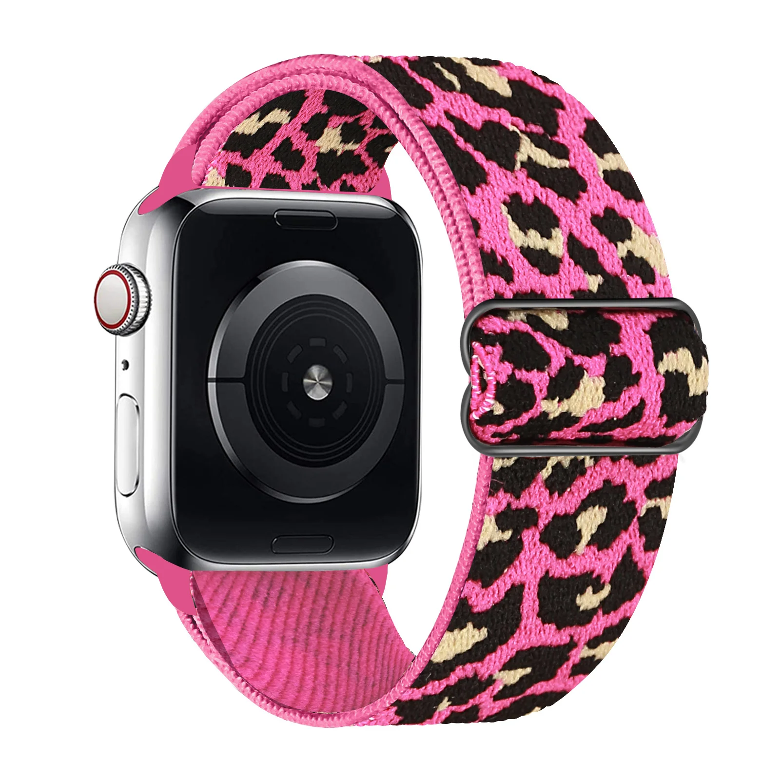 1 Packung elastisches Schlaufenband mit Leopardenmuster, kompatibel mit Apple Watch Band 38 mm, 40 mm, 41 mm, 42 mm, 44 mm, 45 mm, 49 mm, Ersatzarmband
