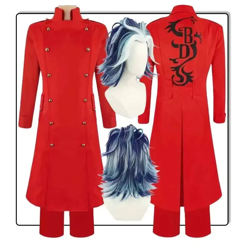

Anime Revengers Daiju Cosplay Costumes Taiju Shiba Red Trench Uniform Generation Tokyo Manji Gang Clothes For Adult