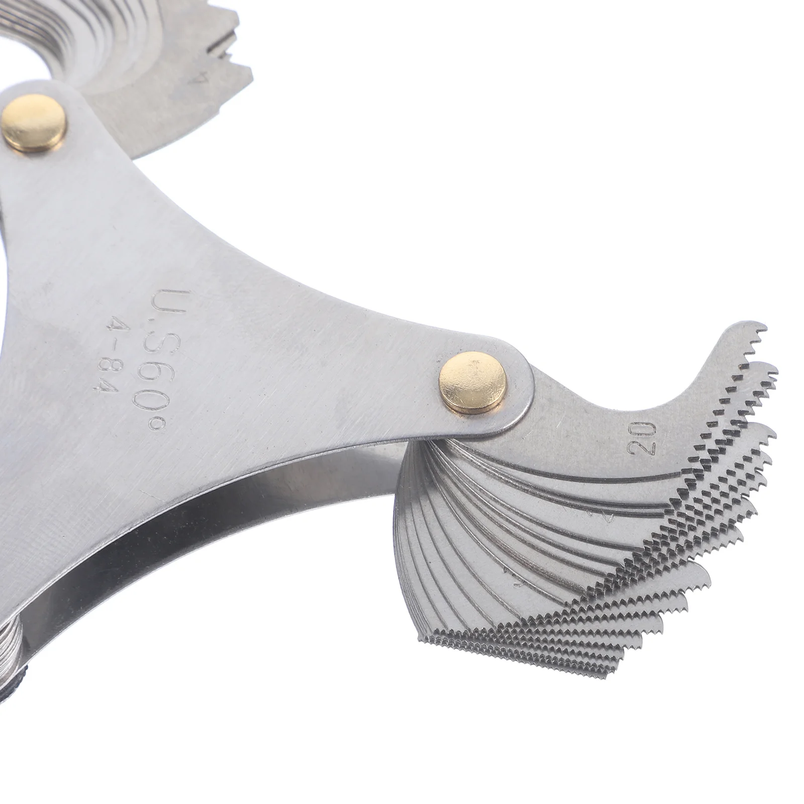 

Thread Pitch Gauge Stainless Steel Multi-Purpose Cutting Gauge Caliper Measuring Tool for Fine Coarse Thread Measurement