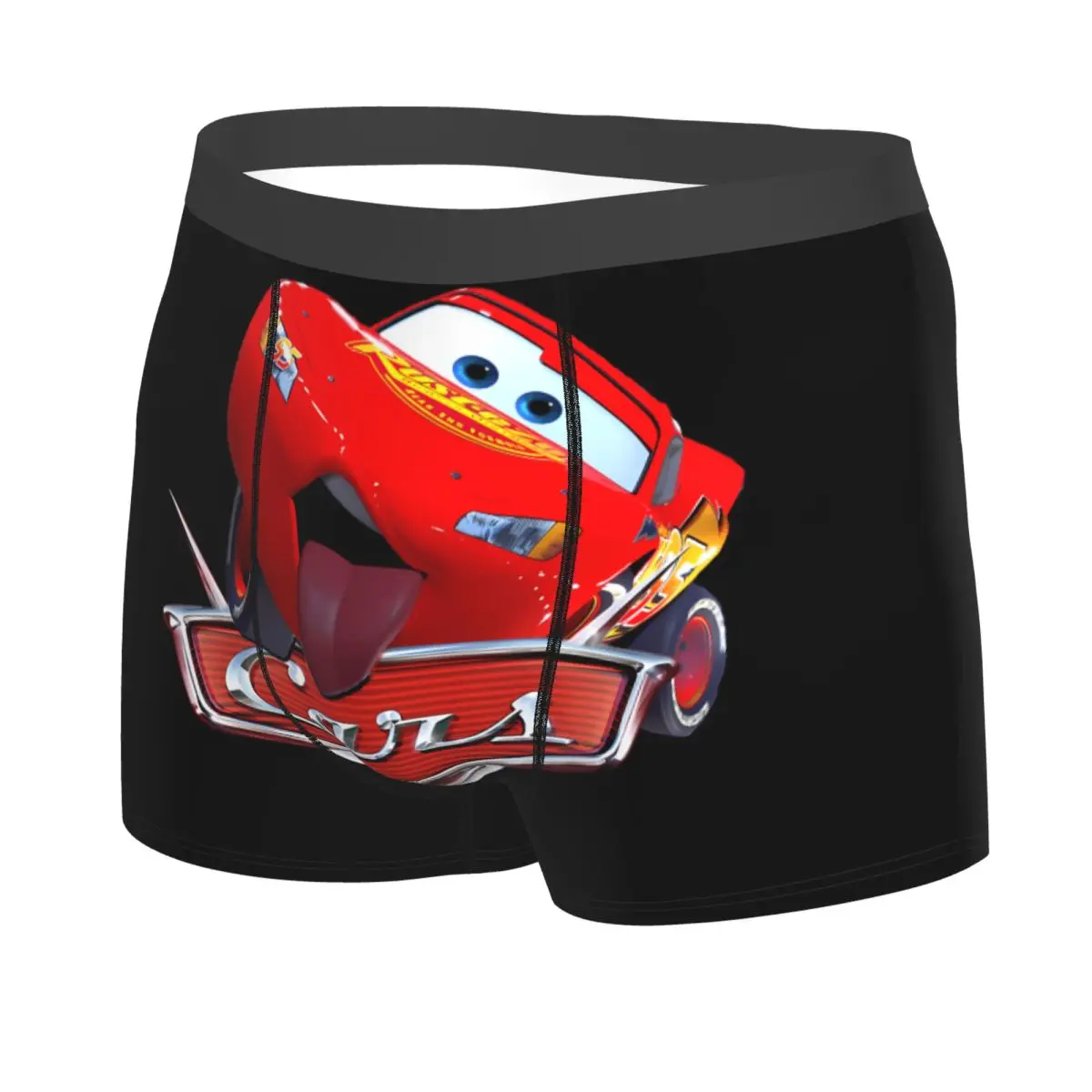Dessin animé personnalisé foudre Mcqueen voitures Boxer Shorts hommes impression 3D mâle respirant culotte de sous-vêtements slips