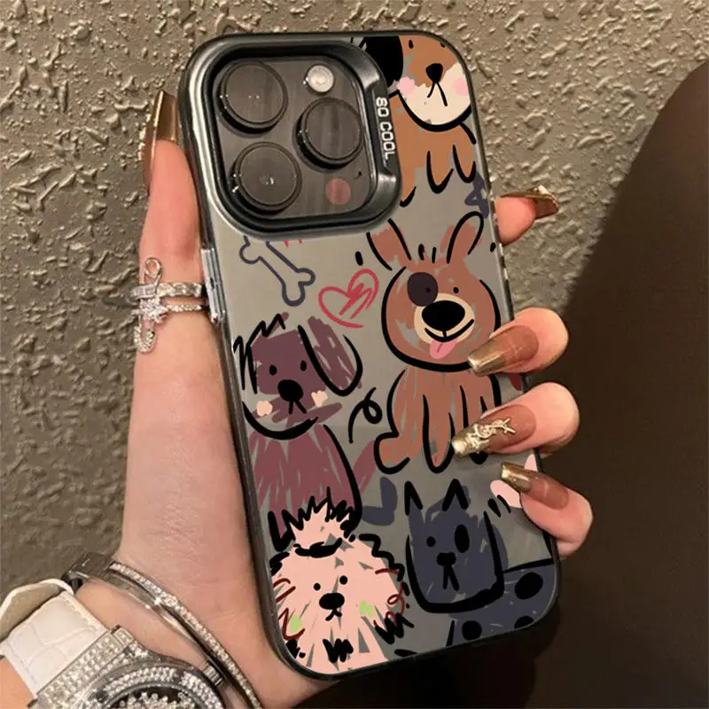 

Funda Colorful Silvery Graffiti Dog Phone Case For Samsung Galaxy S25 S24 S23 FE S22 A53 A55 A33 S21 A54 A16 Shockproof Cover