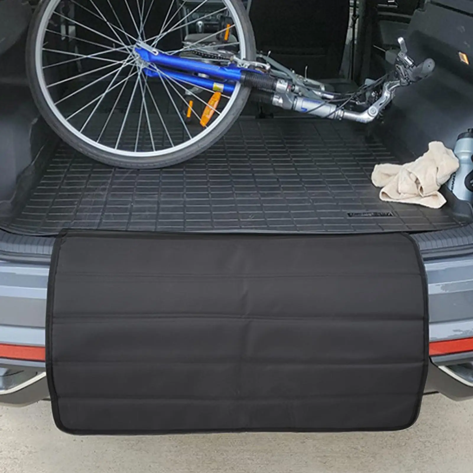 Trunk Liners For Cars Adjustable Foldable Pad Bumper Flap Protector For Home Car Daily Travel Outdoor Van Storage Utility