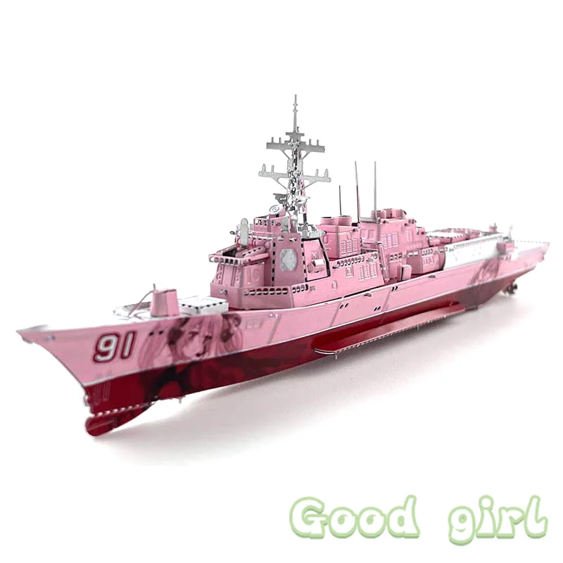 Burke Class Destroyer 3D Metal Puzzle Model Building Kits DIY Assemble Jigsaw Model Puzzle Toy Birthday Gift For Adults Children