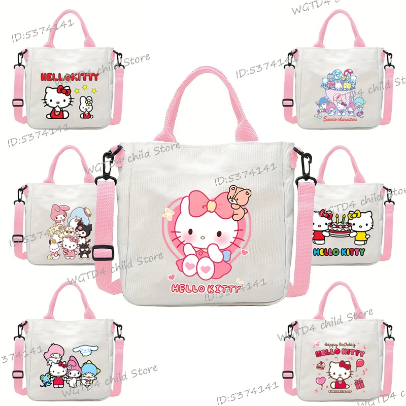 

Hot Sales Hello Kitty Kawaii Designer Bags Cute Birthday Gift for Baby Girl MINISO Sanrio Fashion Shoulder Bag Women's Handbag