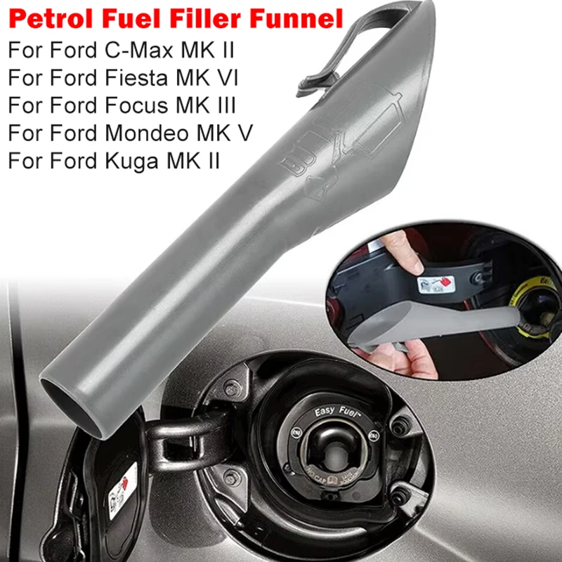 Tubo de Funil de Combustível a Gasolina 8U5A-17B068-EB, Substituição OEM Compatível com Ford Focus, Grand C-Max, Kuga, Mondeo, Mustang, Transit Connect