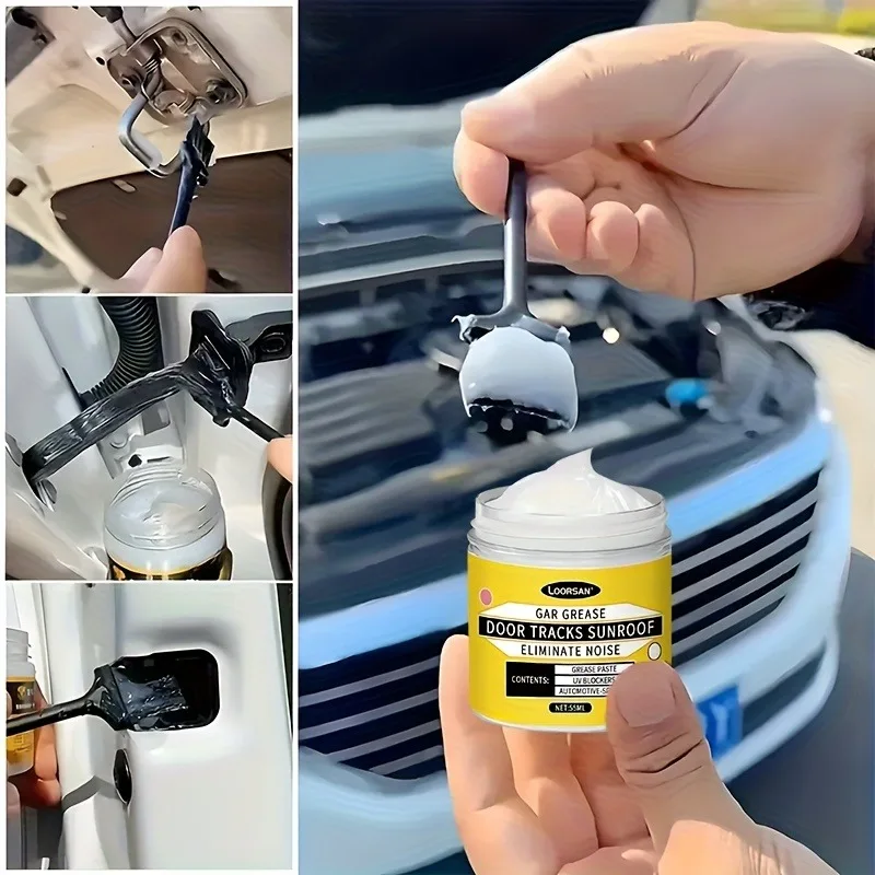 LOORSAN Non-Drip Lubricant Grease: White Paste – Fits Car/Bike Hinges/Chains/Door Tracks, Delivers Long-Lasting Protection