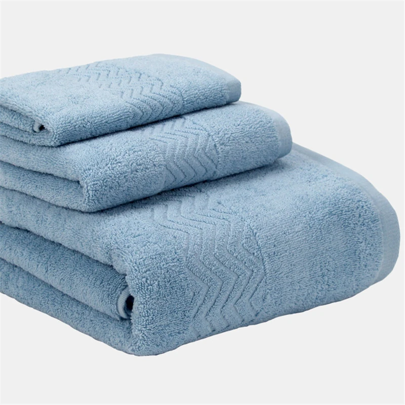 Hand Face Bath Towel Set 3pcs Cotton for Women Men Children Adults Bathroom 70*140 35*75 35*35 cm High Quality