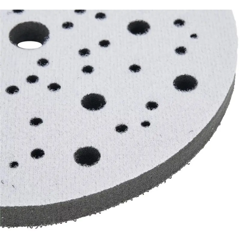 WORTHOWN-Soft Sponge Buffer Interface Pads 150Mm 6 Inch 70 Holes Backing Pad For Orbital Sander Polishing Tool Accessories 2Pack