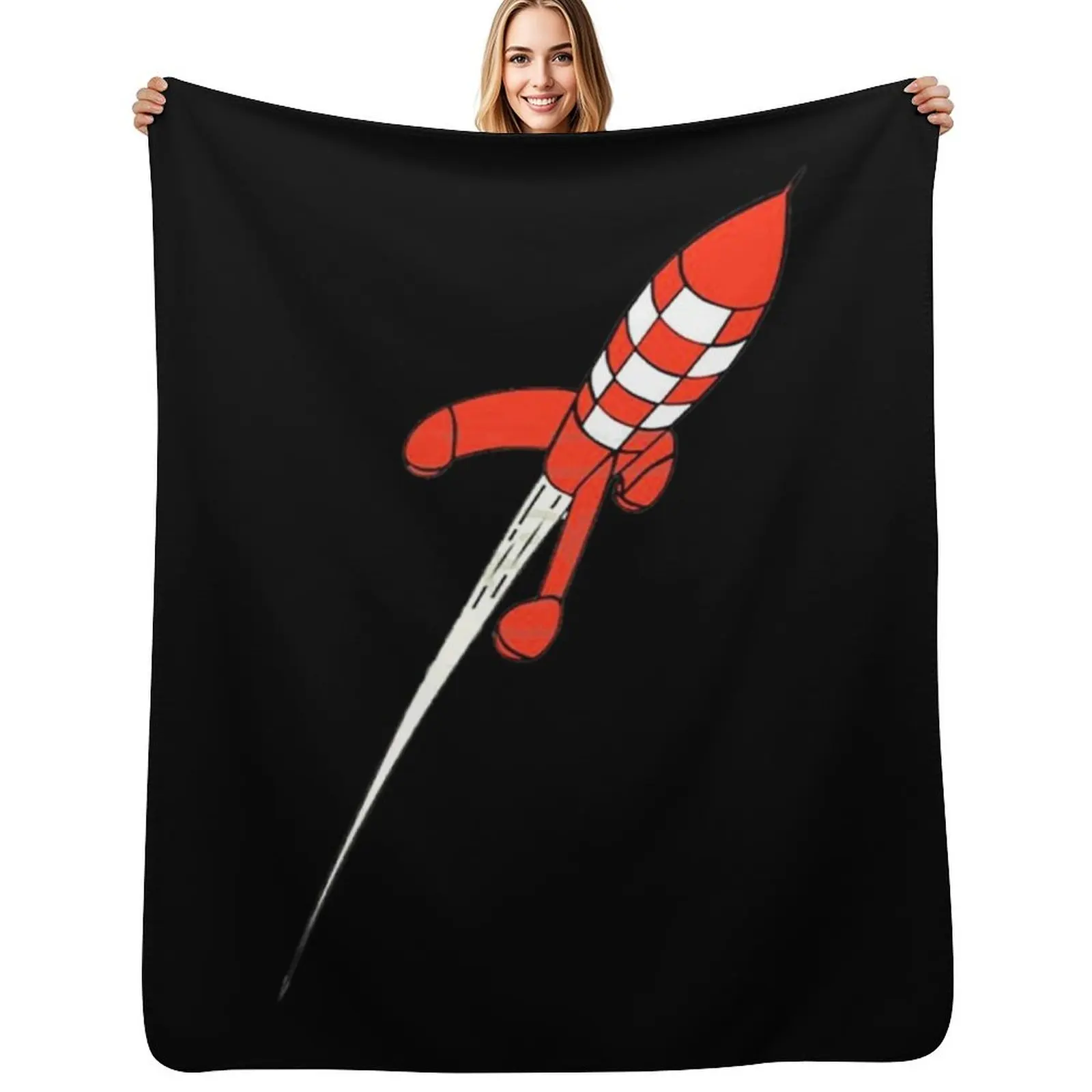 moon rocket Throw Blanket Decorative Soft Throw Blanket for Couch Sofa