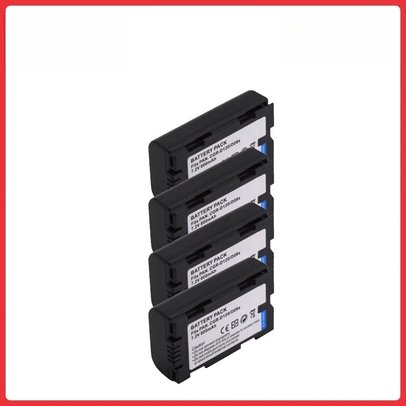 

800mAh CGR-D120 CGR-D08S Rechargeable Battery For Panasonic EX3 EX21 MX7 MX8 MX300 DS11 Camcorder