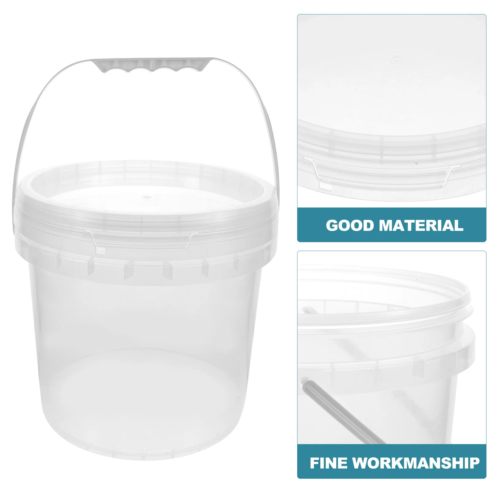 

Food Grade Sealed Bucket 5 Gallon Heavy Duty Plastic Paint Storage Container with Airtight Lid Ergonomic Handle for Mixing