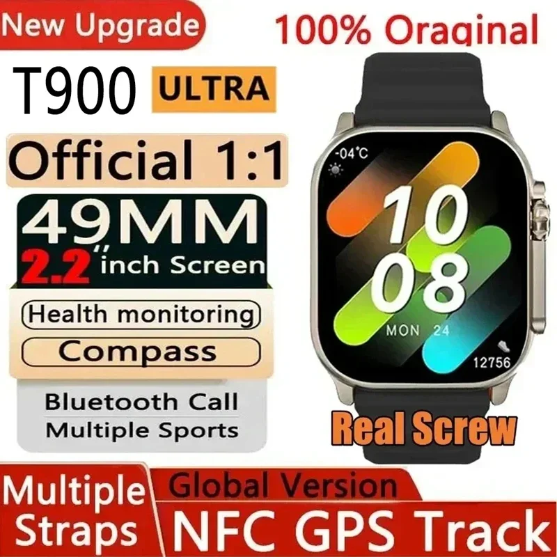 2025 New Smart Watch T900 U2 Watch Ultra IWO Watch Ultra NFC Smartwatch Series 9 Bluetooth Call  Wireless Fitness Watch