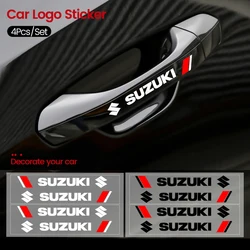 4 Stuks Auto Styling Deurklink Stickers Banden Achteruitkijkspiegel Stickers Voor Suzuki Sx4 Grand Swift Jimny Vitara Baleno Alt Accessoire