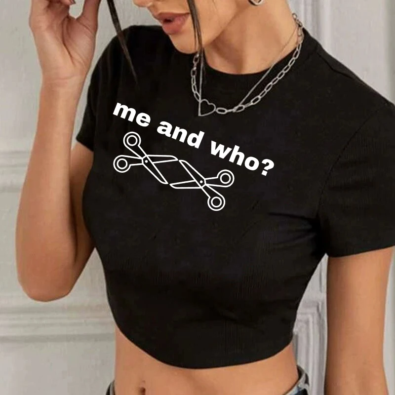 เสื้อครอปท็อปสไตล์วินเทจสตรีทแวร์ฮิปฮอปสุดชิค ลายพิมพ์ตัวอักษรสร้างสรรค์สไตล์ฮาราจูกุ เสื้อยืดลำลองเซ็กซี่สำหรับผู้หญิง ความรู้สึกความสวยงามแบบยุค 2000