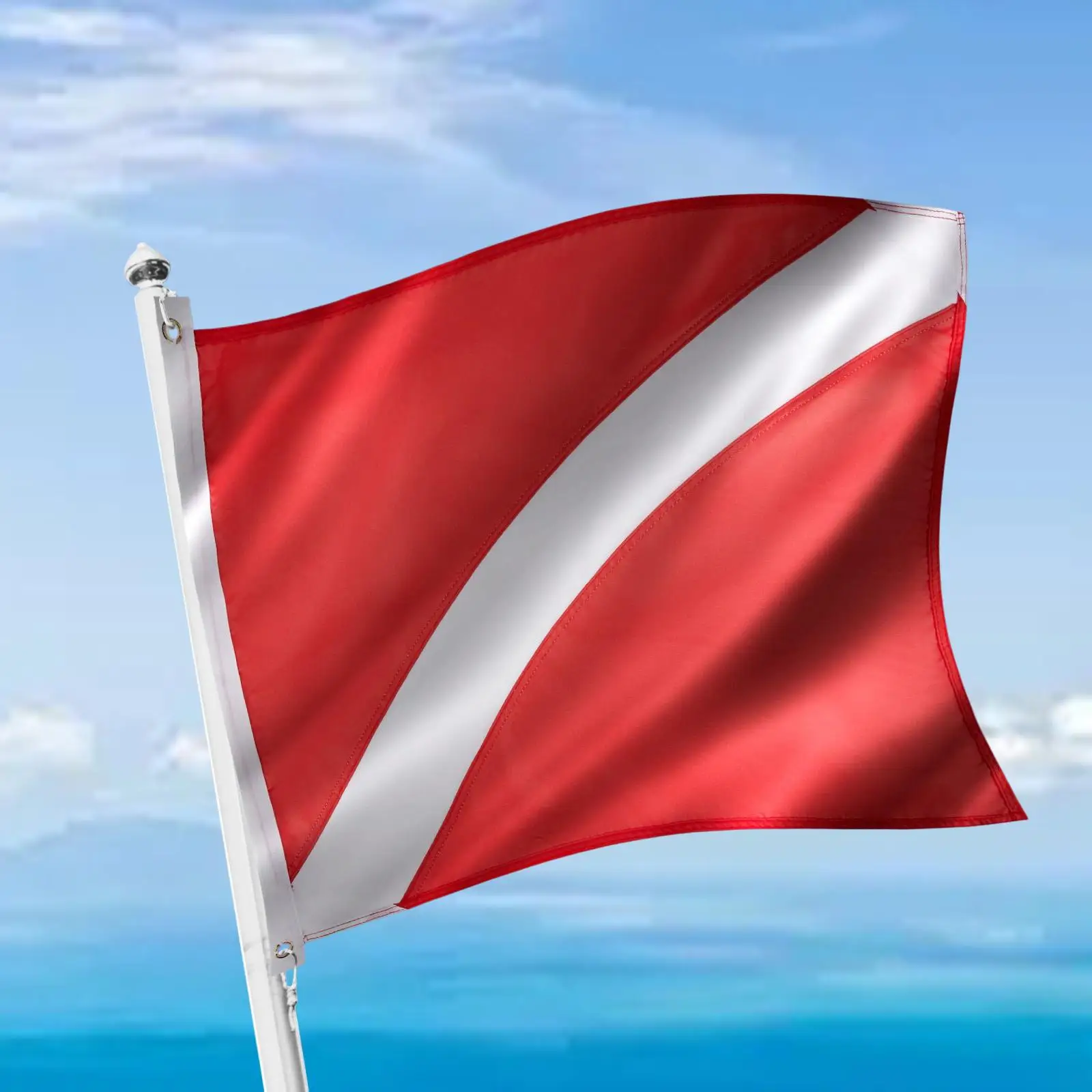 International Dive Flag Double Stitched Polyester for Spearfishing Diving