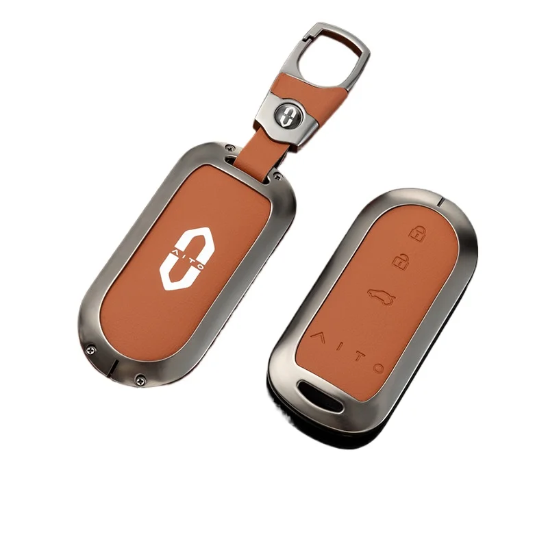 

Premium Zinc Alloy Card Key Cover Case for AITO M7/M8/M9/M5 - Original Color Matching Protective Shell Key Bag Chain