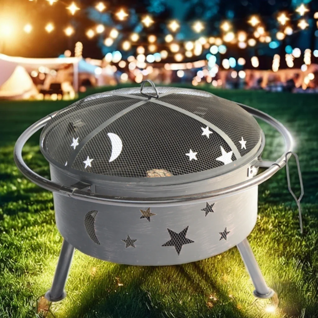 

High Quality Heavy Duty American Style Outdoor Barbecue Grill Easy Clean Powder Coated Steel Smoker for Camping and Home Use