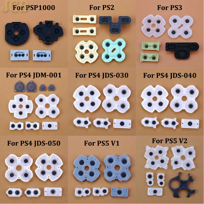 

JCD For PS4 JDM-001/010 JDS-030/040/050/055 Silicone Conductive Rubber Button D Pad For PS5 PS4 Pro PS3 PS2 PSP1000 Controller