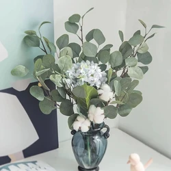 Artificial Eucalyptu Leaves Stems Eucalipto Branche Christmas Floral Bouquets Wedding bonsais bouquet party Home vase DIY Decor