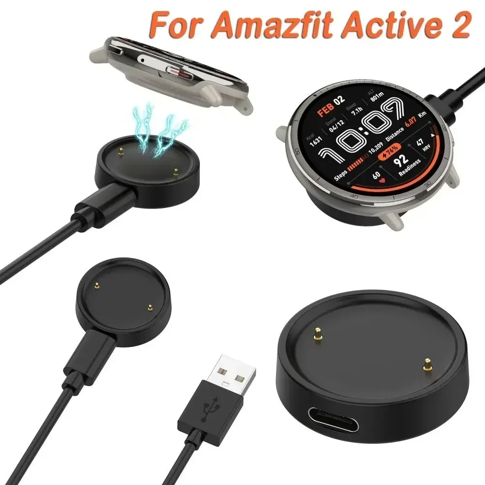 100cm tipo-c adaptador de carregador para amazfit ativo 2 cabo carregador doca de carregamento magnético para amazfit active 2 acessório smartwatch