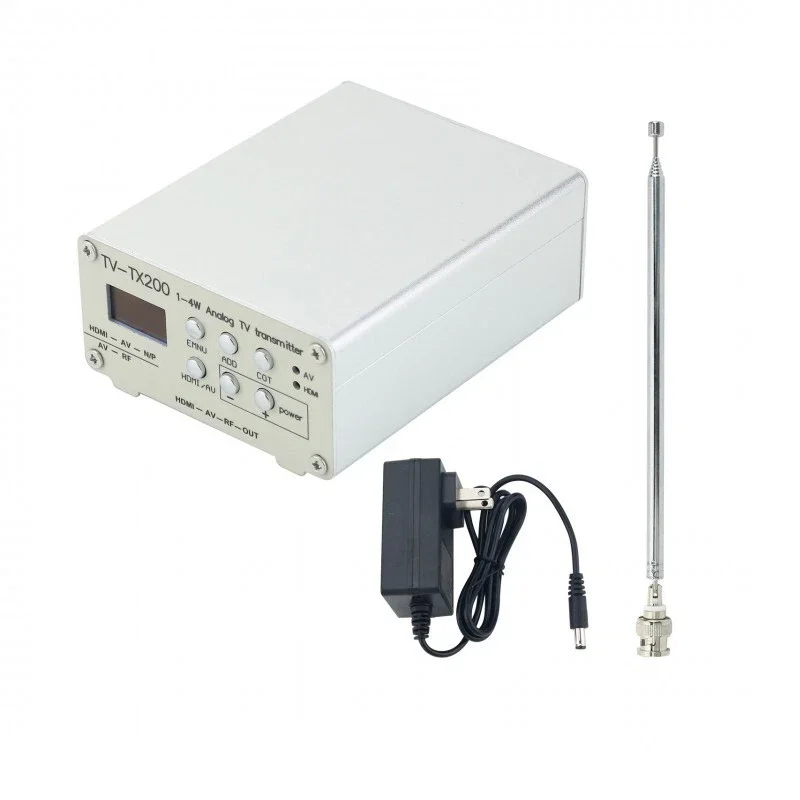 

TV-TX200 Аналоговый ТВ-передатчик VHF/UHF Поддержка входа HD/AV Аналоговый передатчик сигнала с телескопической антенной
