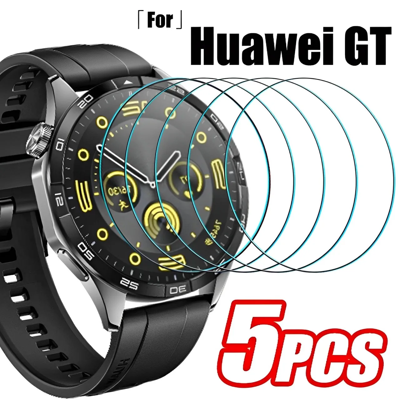 1-5pcs HD Tempered Glass for Huawei Watch GT SE 2 3 4 Runner Smartwatch Screen Protector Explosion-Proof Film for Huawei Watch