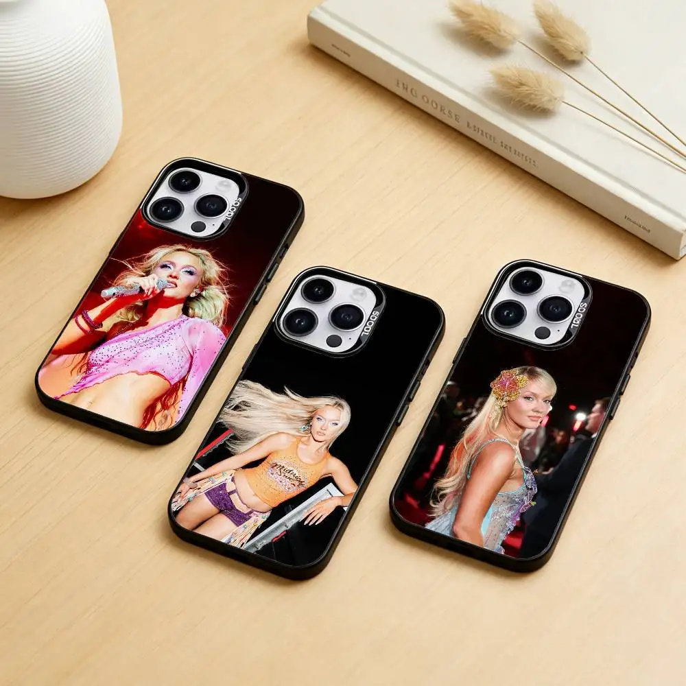 

Singer Zara Larsson Midnight Sun Phone Case For iPhone 17,16,15,14,13,12,11,Pro Max,Plus Candy Silver Cover
