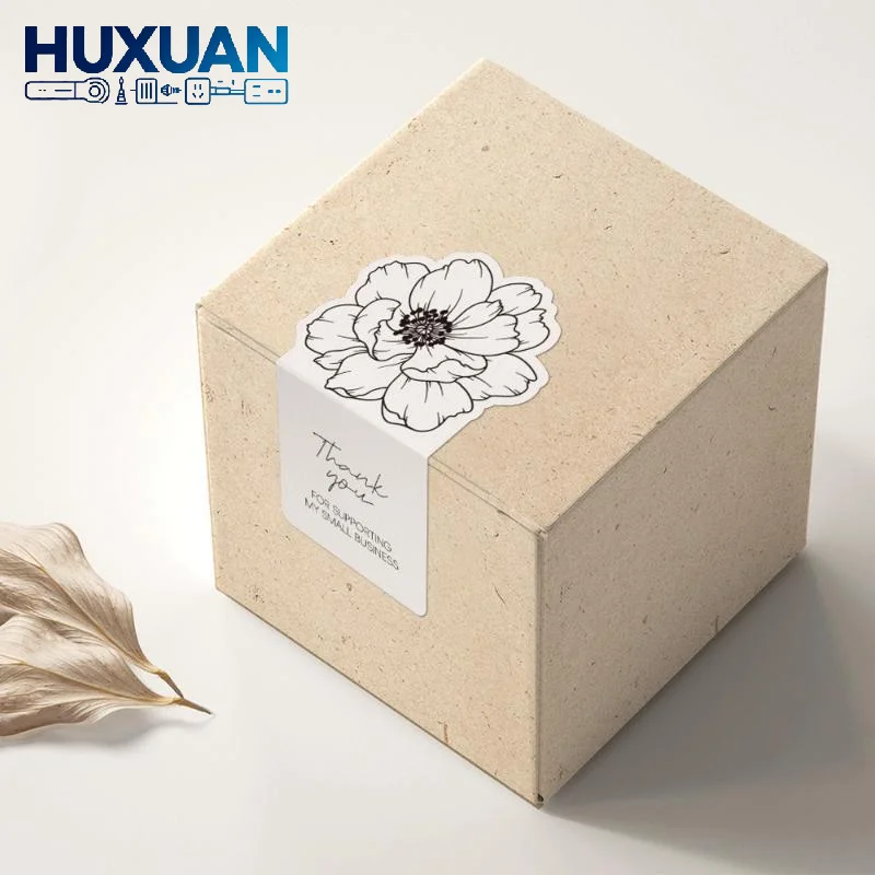 Irregular Flower Rectangular Stickers 50Pcs Waterproof Self-Adhesive Decals for Travel Journal Gift Box Sealing
