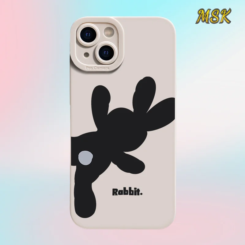 

Creative Rabbit Design Phone Case for iPhone 15/14/13/12/11proMax, Fashionable Covers for Men and Women