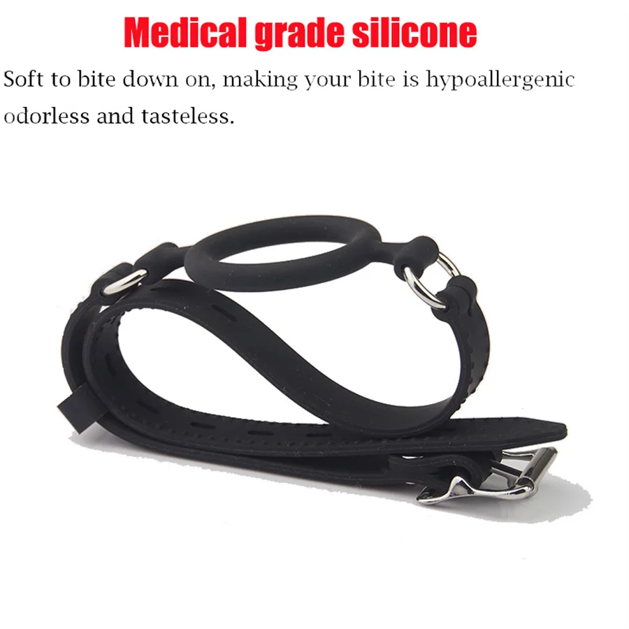 Morbido Silicone O Ring Bocca Aperta Gag Anello Traspirante Gag BDSM Bondage Restrizioni Schiavo Gioco di Ruolo Per Adulti SM Coppia Flirtare Strumenti