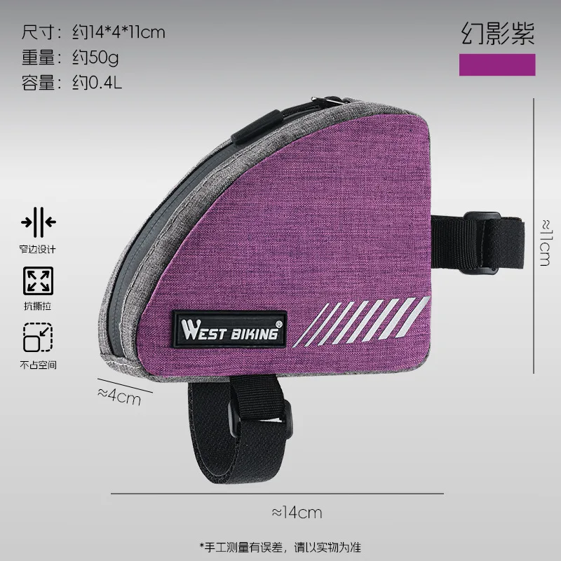 AliExpress NONE ST Biking Bicycle Top Tube Bag, Portable Compact Triangle Cycling Storage Bag, Lightweight Bike Frame Pouch for Road Bike Riding