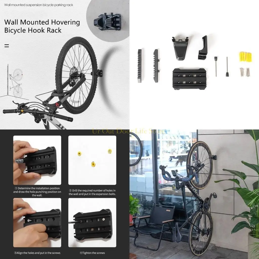 

77 мкФ велосипедная настенная стойка для хранения дорожного велосипеда, фиксированный подвесной держатель, вертикальные вешалки