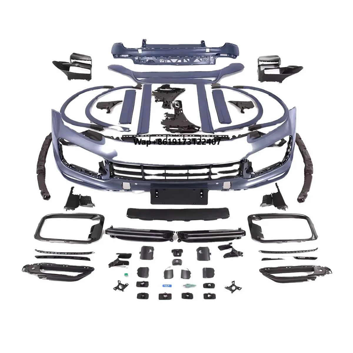 New for 2018-Up Turbo-Style Front Bumper Facelift Body Kit Carbon Fiber Look Rear Diffuser Bolt-On Upgrade