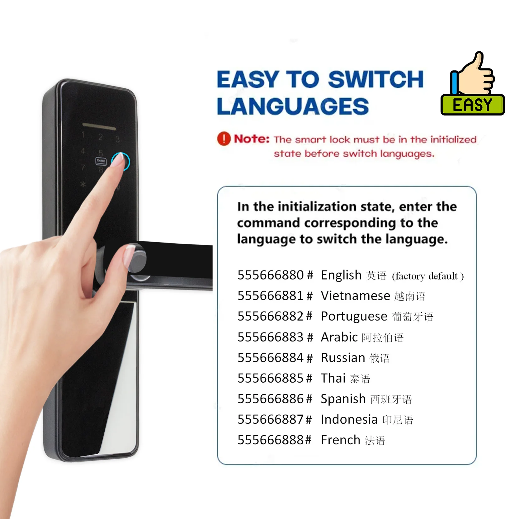 PHIPULO Biometric Fingerprint Door Lock Smart Lock Tuya WIFI Remote Unlocking Keyless Lock Electronic Door Lock