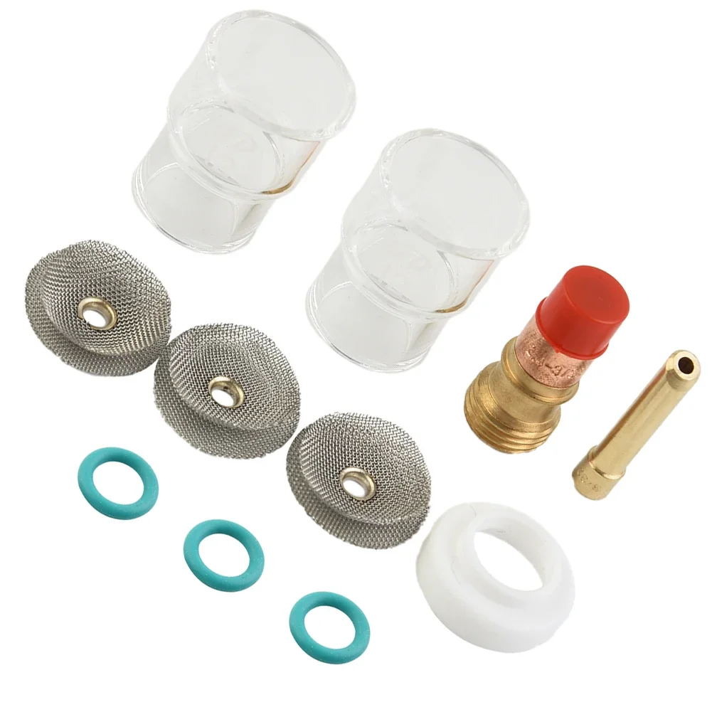 TIG Torch Set Welding Torch Set #12 18 26 3/32 Gas Lens Collet Kit For WP-17 Cup 2.4mm TIG Torch Glasses Collet Body Kit