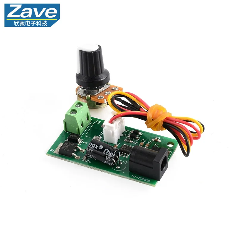 CCMmini Micro PWM DC Motor Speed Controller (6V/12V/24V Universal, 3A, Compact Speed Control Board)