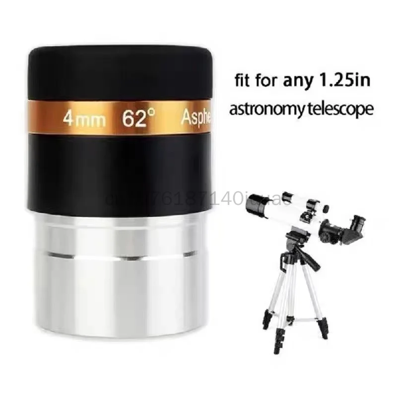 Astronomical Telescope Eyepiece Accessories 4mm/10mm/23mm 62 Degree 1.25 Inch Non Spherical Wide-angle HD Eyepiece